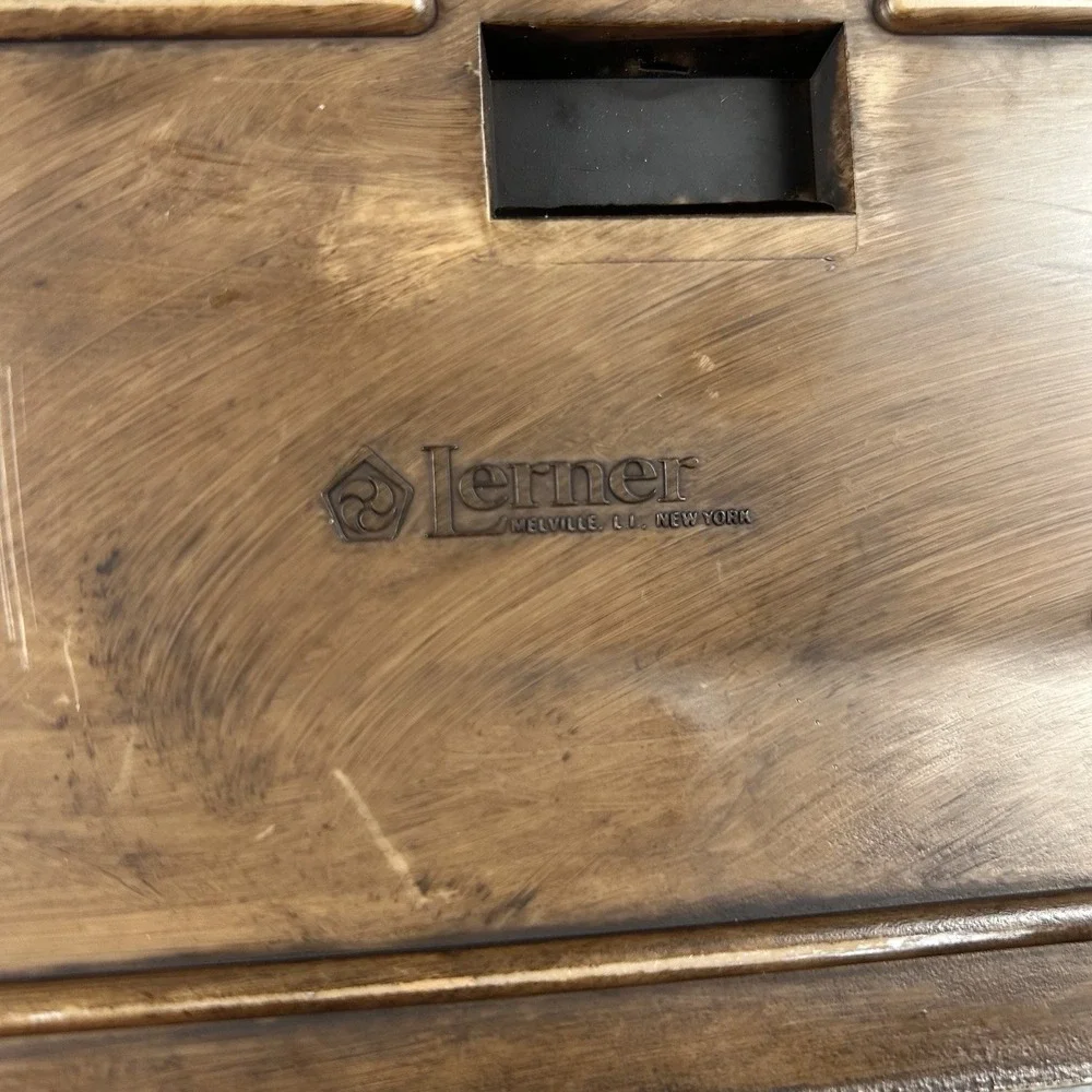 Vintage Lerner Faux-Wood‎ Letter Holder Desk Top Organizer Boho Chic Cottagecore